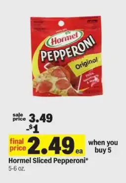 Meijer Hormel Sliced Pepperoni offer