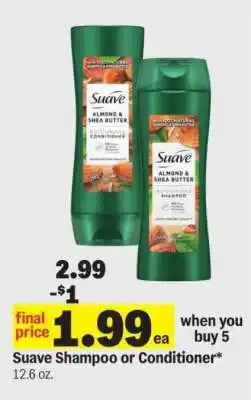 Meijer Suave Shampoo or Conditioner offer