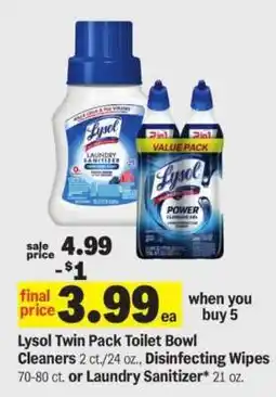 Meijer Lysol Twin Pack Toilet Bowl Cleaners offer