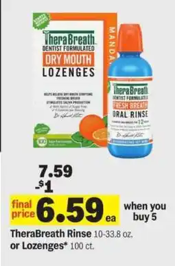 Meijer TheraBreath Rinse or Lozenges offer