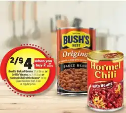 Meijer Bush's Baked Beans or Grillin' Beans or Hormel Chili with Beans offer