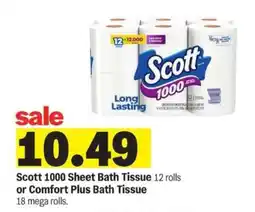 Meijer Scott 1000 Sheet Bath Tissue or Comfort Plus Bath Tissue offer