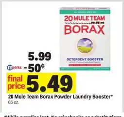 Meijer 20 Mule Team Borax Powder Laundry Booster offer