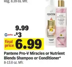 Meijer Pantene Pro-V Miracles or Nutrient Blends Shampoo or Conditioner offer