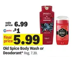 Meijer Old Spice Body Wash or Deodorant offer