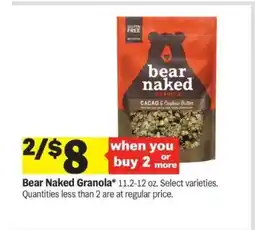 Meijer Bear Naked Granola offer