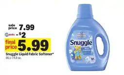 Meijer Snuggle Liquid Fabric Softener offer