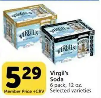 Pavilions Virgil's Soda 6 Pack Select Varieties offer