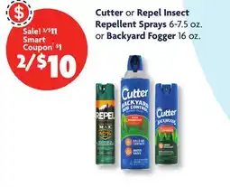 Family Dollar Cutter or Repel Insect Repellent Sprays 6-7.5 oz. or Backyard Fogger 16 oz offer