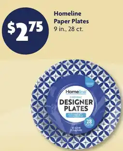 Family Dollar Homeline Paper Plates offer