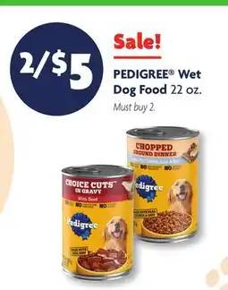 Family Dollar PEDIGREE Wet Dog Food offer
