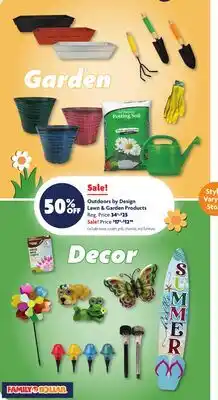 Family Dollar Outdoors by Design Lawn & Garden Products offer