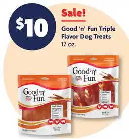 Family Dollar Good 'n' Fun Triple Flavor Dog Treats offer