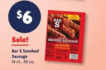 Family Dollar Bar S Smoked Sausage offer