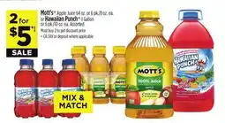 Dollar General Mott's Apple Juice 64 oz. or 6 pk./8 oz. ea. or Hawaiian Punch 1 Gallon or 6 pk./10 oz. ea offer