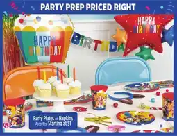 Dollar General Party Plates or Napkins offer