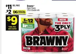 Dollar General Brawny Paper Towels offer