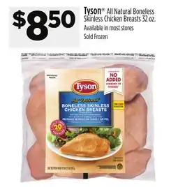 Dollar General Tyson All Natural Boneless Skinless Chicken Breasts offer