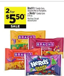 Dollar General Brach's Candy Corn, Autumn Mix or Pumpkins or Nerds Candy Corn offer
