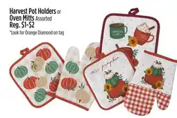 Dollar General Harvest Pot Holders or Oven Mitts offer