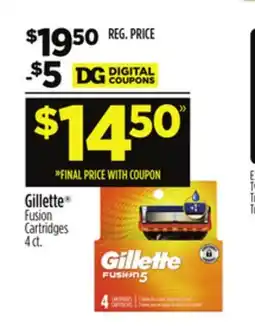 Dollar General Gillette Fusion Cartridges offer