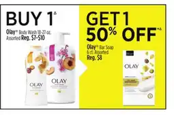 Dollar General Olay Body Wash 18-27 oz. or Bar Soap 6 ct offer