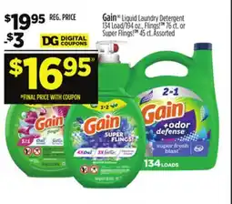 Dollar General Liquid Laundry Detergent, Flings! or Super Flings! offer