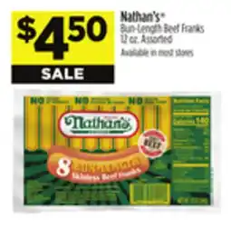 Dollar General Nathan's Bun-Length Beef Franks offer