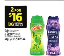 Dollar General Gain Fireworks or Downy Beads offer
