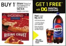 Dollar General DiGiorno Rising Crust Pizza Pepperoni 24.7 oz. or Supreme 29.3 oz offer