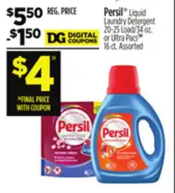 Dollar General Persil Liquid Laundry Detergent 20-25 Load/34 oz. or Ultra Pacs 16 ct offer