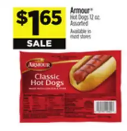 Dollar General Armour Hot Dogs offer