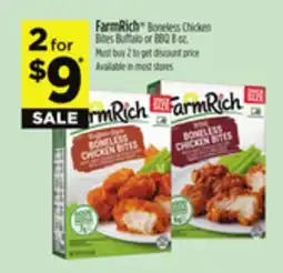 Dollar General FarmRich Boneless Chicken Bites Buffalo or BBQ offer