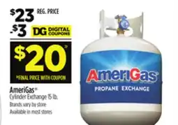Dollar General AmeriGas Cylinder Exchange offer