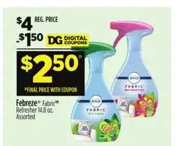 Dollar General Febreze Fabric Refresher offer