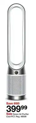 Target Dyson Air Purifier Cool PC1 offer