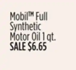 Dollar General Mobil TM Full Synthetic Motor Oil offer