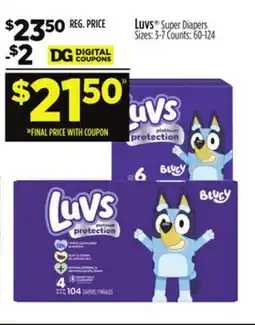 Dollar General Super Diapers offer