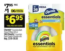 Dollar General Charmin Essentials or SALE Bounty offer