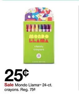 Target Mondo Llama 24-ct. crayons offer