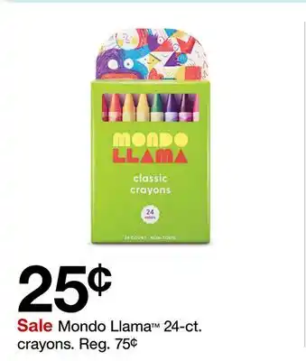 Target Mondo Llama 24-ct. crayons offer