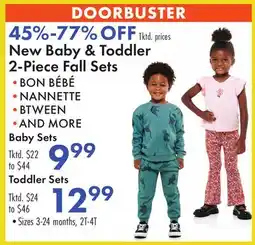 Boscov's New Baby & Toddler 2-Piece Fall Sets offer