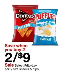 Target Select Frito-Lay party size snacks & dips offer