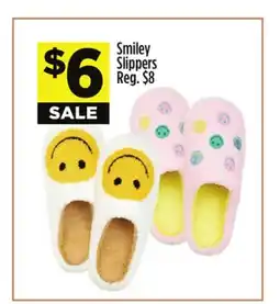 Dollar General Smiley Slippers offer