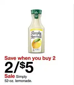Target Simply 52-oz. lemonade offer