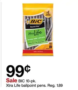 Target BIC 10-pk. Xtra Life ballpoint pens offer