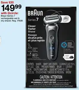 Target Braun Series 7 rechargeable wet & dry shaver offer