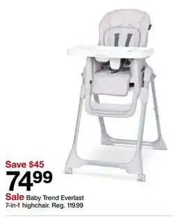 Target Baby Trend Everlast 7-in-1 highchair offer