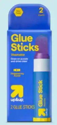 Target up&up 2-ct. purple glue sticks offer