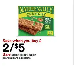 Target Nature Valley granola bars & biscuits offer